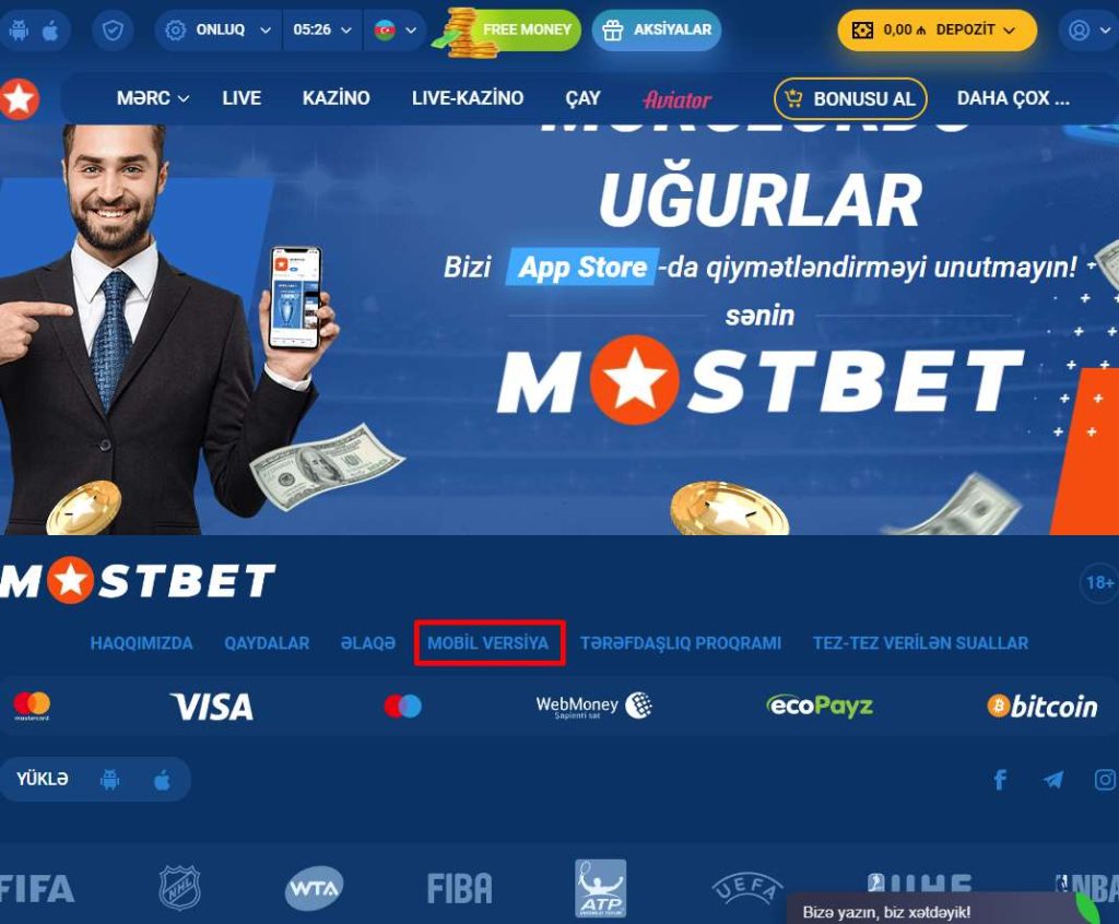 mobil versiya mostbet